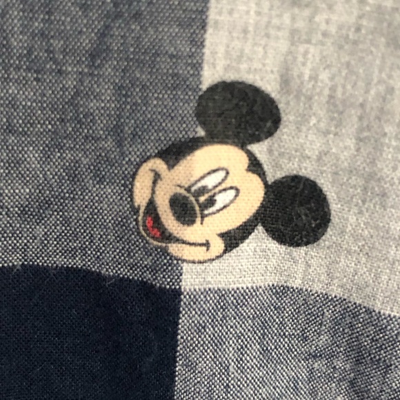 Disney Baby Gap Mickey Mouse Long Sleeve Button Down Shirt. Blue/Wht Check. 3YRS - Picture 11 of 13